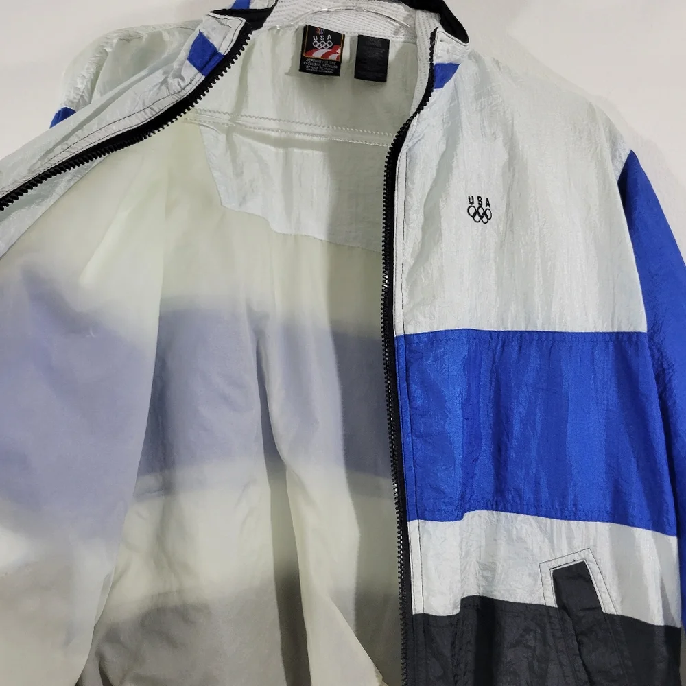 Vintage JCPENNEY x USA OLYMPICS colorblock zip up warm up track jacket